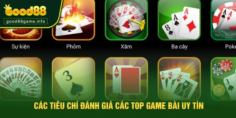Tiêu chí đánh giá top game bài uy tín Tiêu chí đánh giá top game bài uy tín